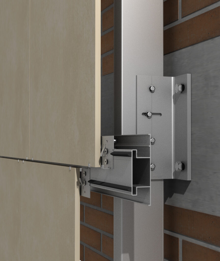 fachada ventilada con grapa vista