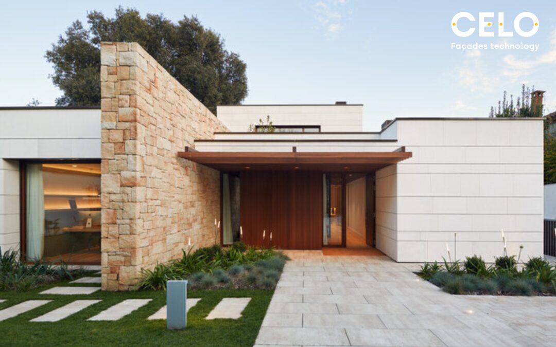 Fachadas exteriores de casas modernas: innovación con sistemas ventilados